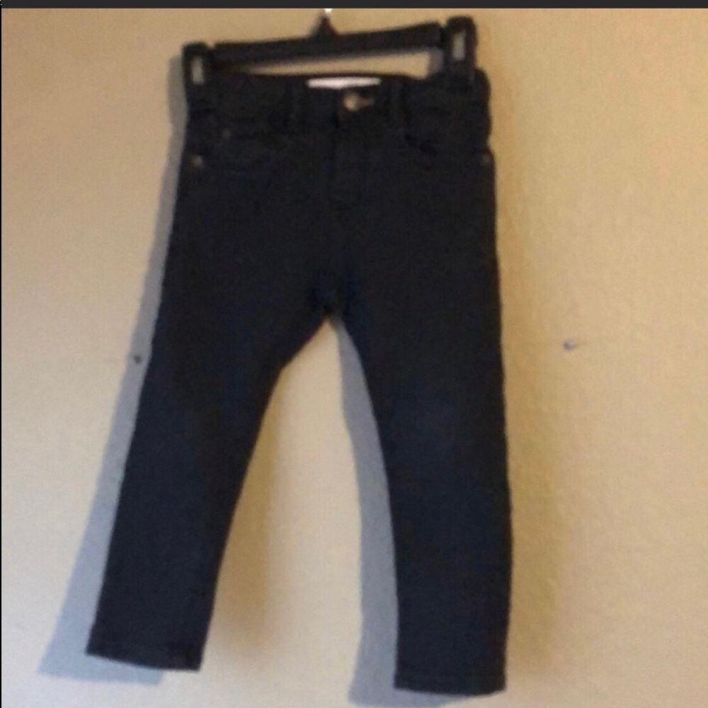 Zara Baby Black Straight Leg Denim Jeans In Girls Size 2-3 Years